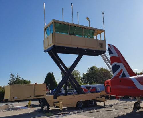 5th Wheel Trailer Mounted Elevating Air Traffic Control Tower